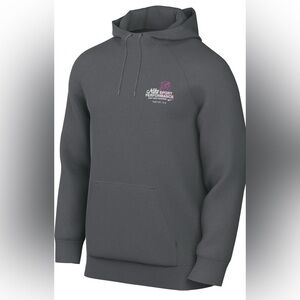 NIKE Hoody Sz Large Men Gray Dri Fit GFX Terry Graphic Flowers  Floral Pullover